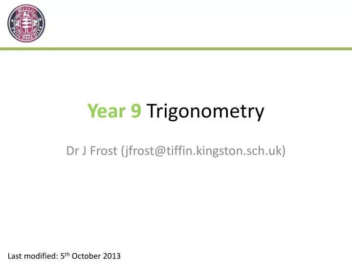 year 9 trigonometry