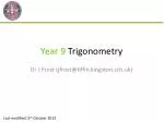 PPT - YEAR 9 TRIGONOMETRY PowerPoint Presentation, free download - ID ...