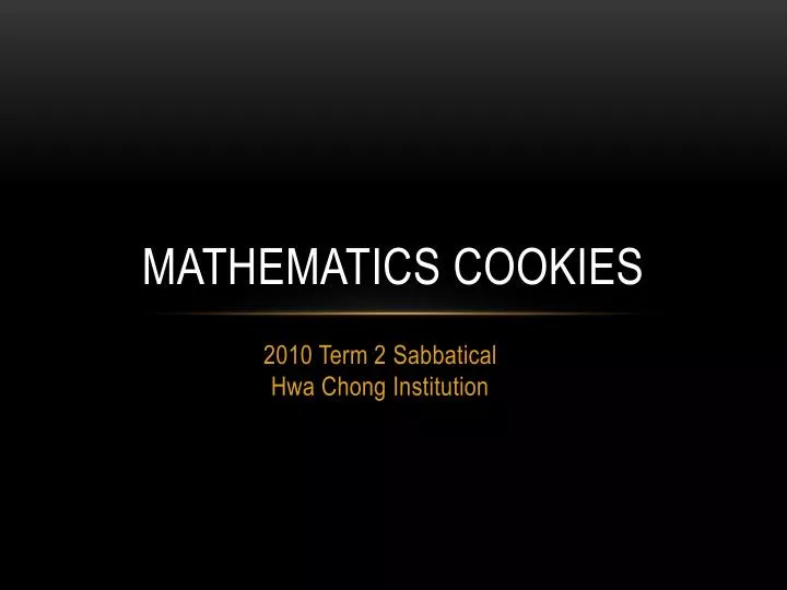 mathematics cookies