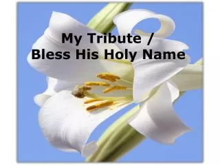 My Tribute / Bless His Holy Name