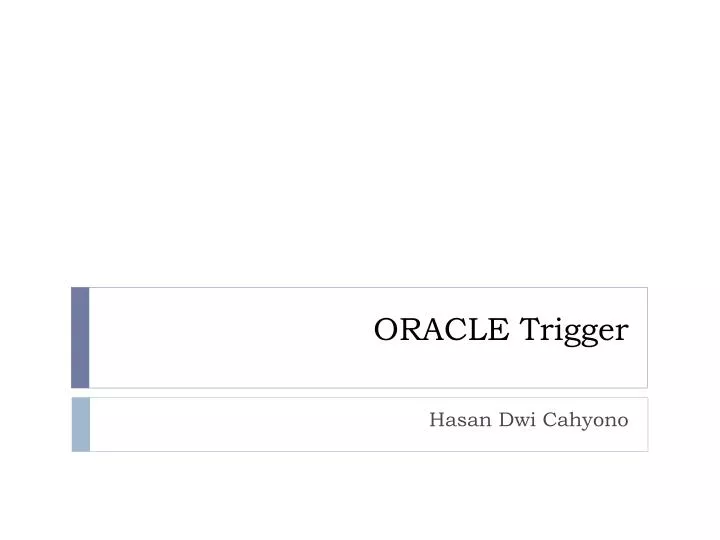 oracle trigger
