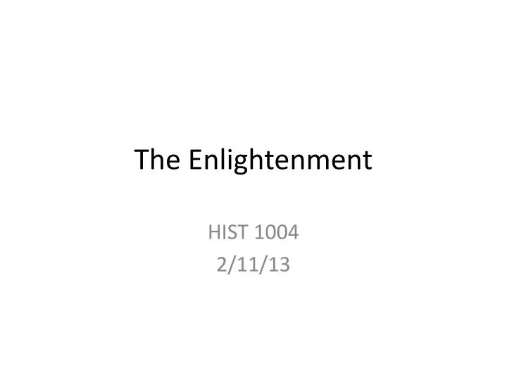 the enlightenment