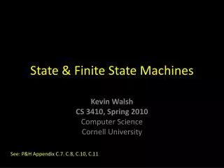 State &amp; Finite State Machines