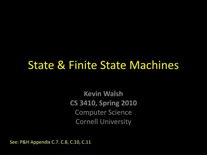 state finite state machines