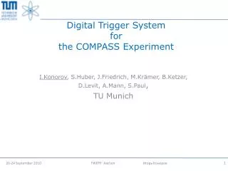 Digital Trigger System for the COMPASS Experiment