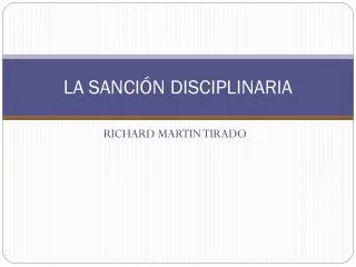 la sanci n disciplinaria