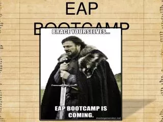 EAP BOOTCAMP