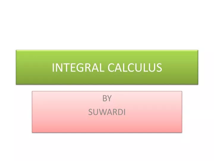 integral calculus