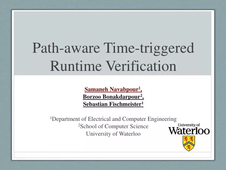 path aware time triggered runtime verification