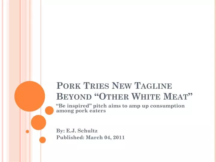 pork tries new tagline beyond other white meat