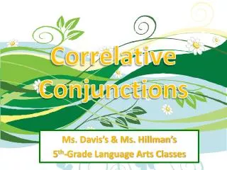 Correlative Conjunctions