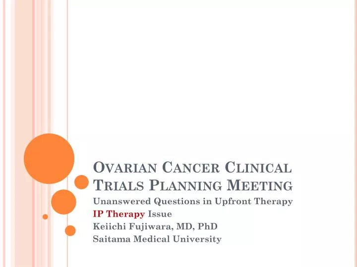 ovarian cancer clinical trials planning meeting