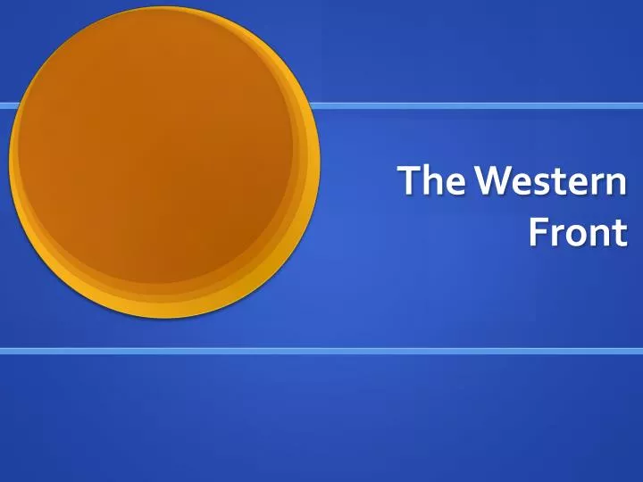 the western front