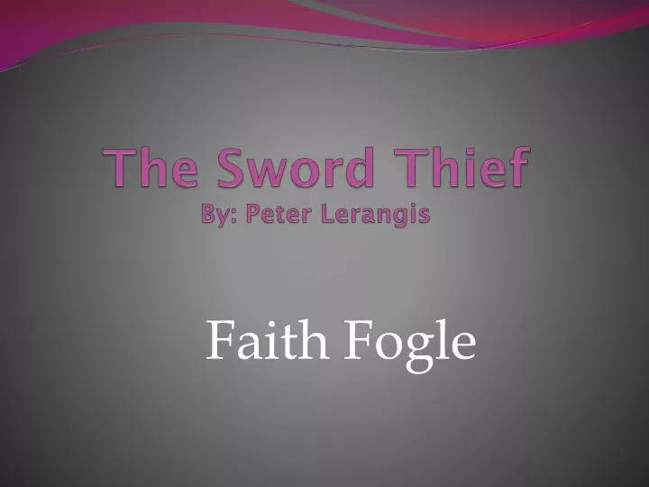 the sword thief by peter lerangis