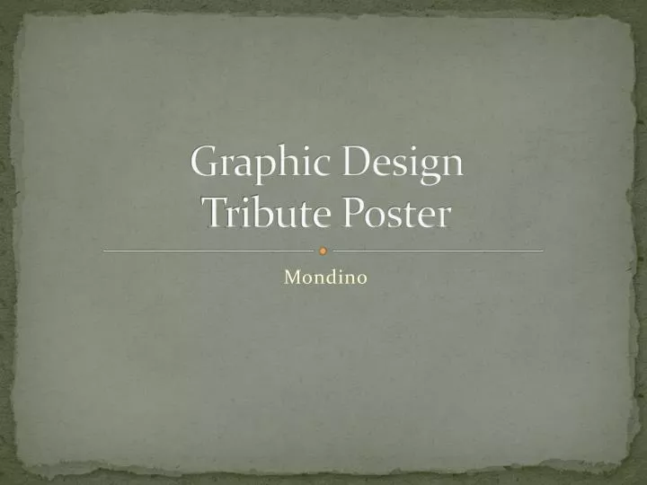 graphic design tribute poster
