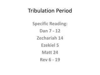 Tribulation Period