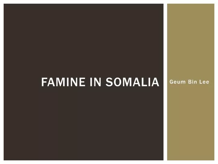 famine in somalia