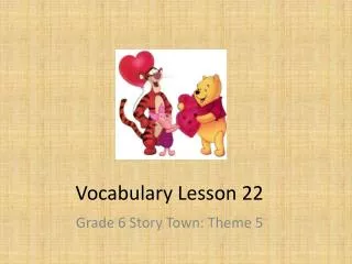 Vocabulary Lesson 22