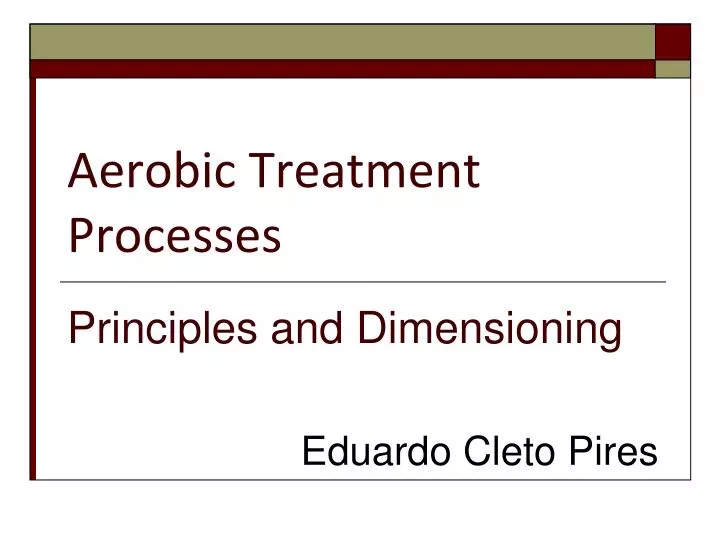 aerobic treatment processes