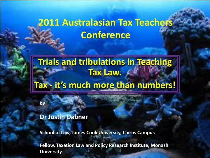 2011 australasian tax teachers conference