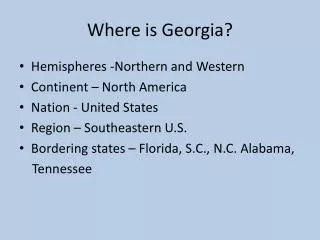 Where is Georgia?