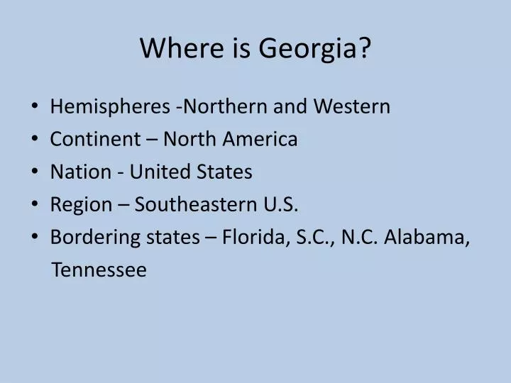 where is georgia