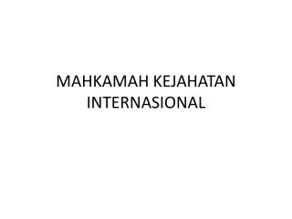 mahkamah kejahatan internasional
