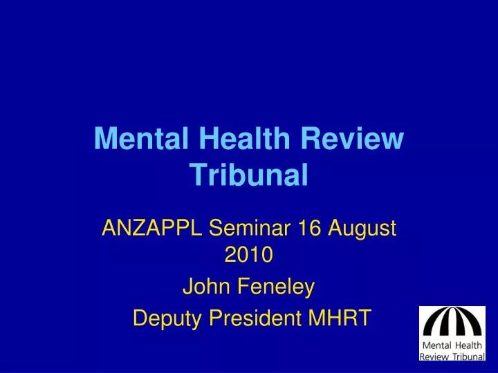 mental health review tribunal