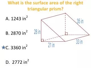 What is the surface area of the right triangular prism?