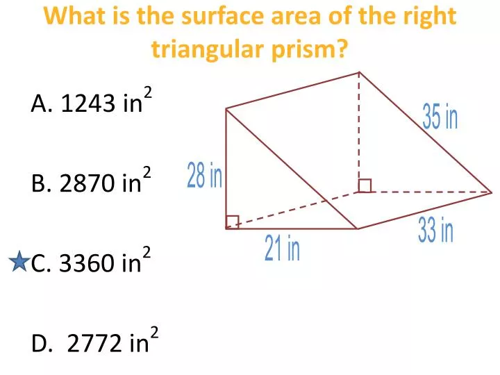 what is the surface area of the right triangular prism