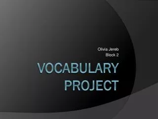 Vocabulary Project