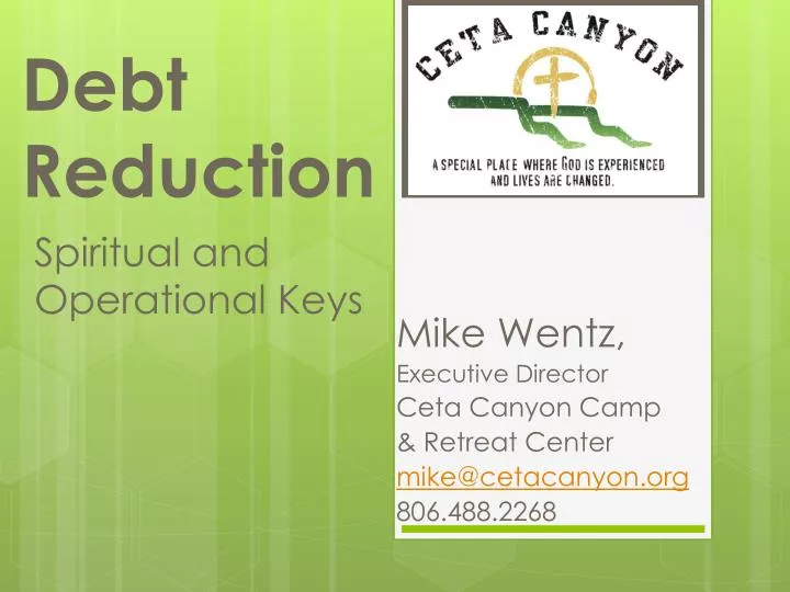 debt reduction