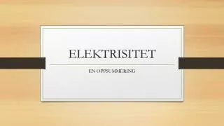 ELEKTRISITET