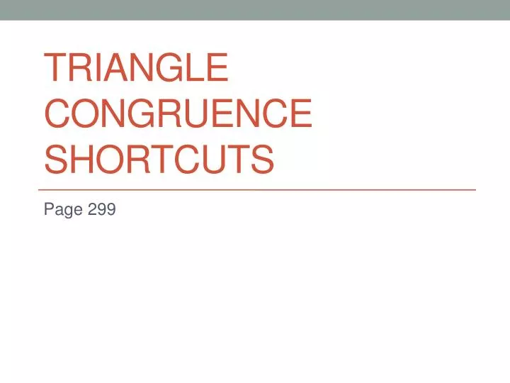 triangle congruence shortcuts