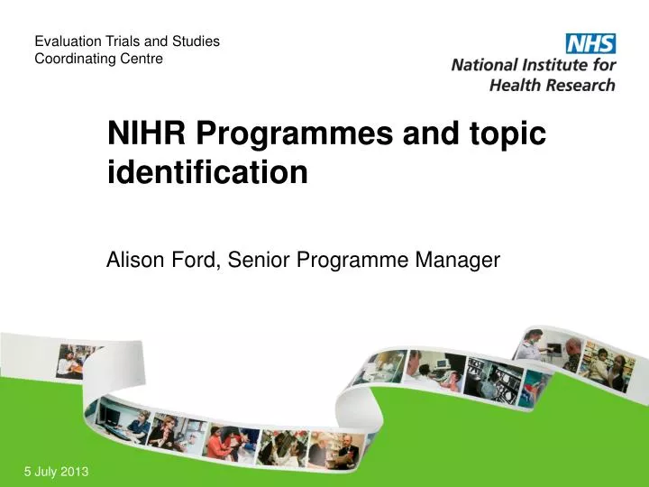 nihr programmes and topic identification
