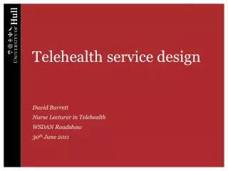 Telehealth service design