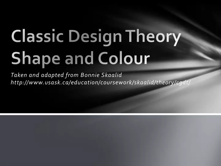 classic design theory shape and colour