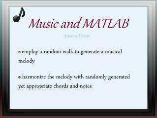 Music and MATLAB