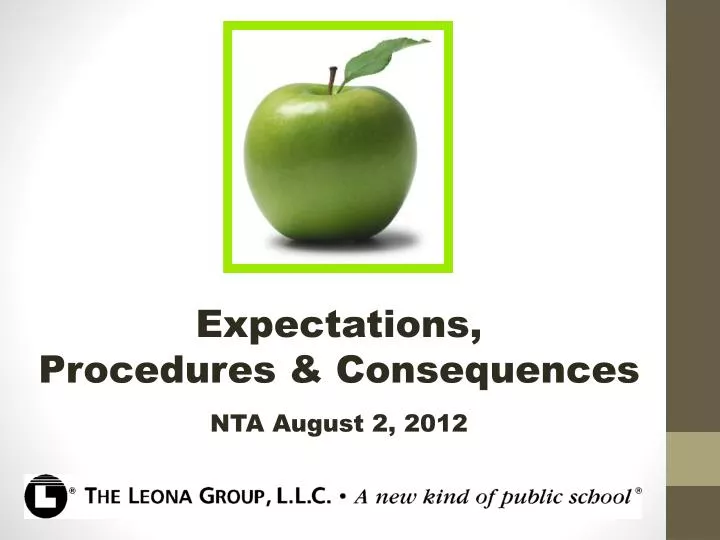 expectations procedures consequences nta august 2 2012