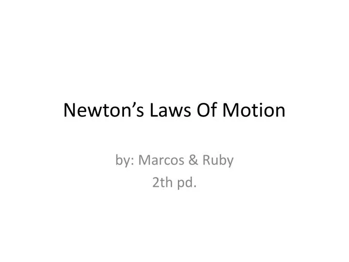 newton s laws of motion