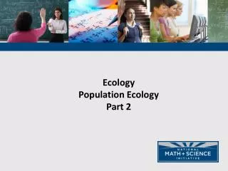 Ecology Population Ecology Part 2