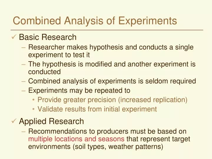 combined analysis of experiments