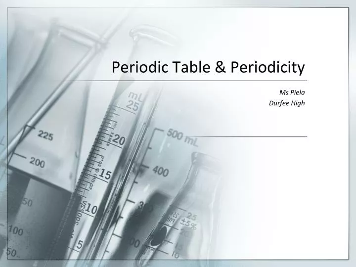 periodic table periodicity