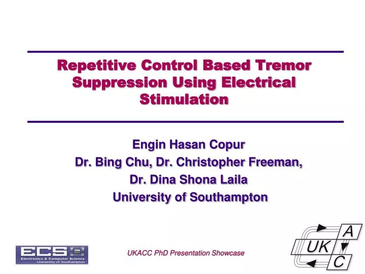 repetitive control based tremor suppression using electrical stimulation