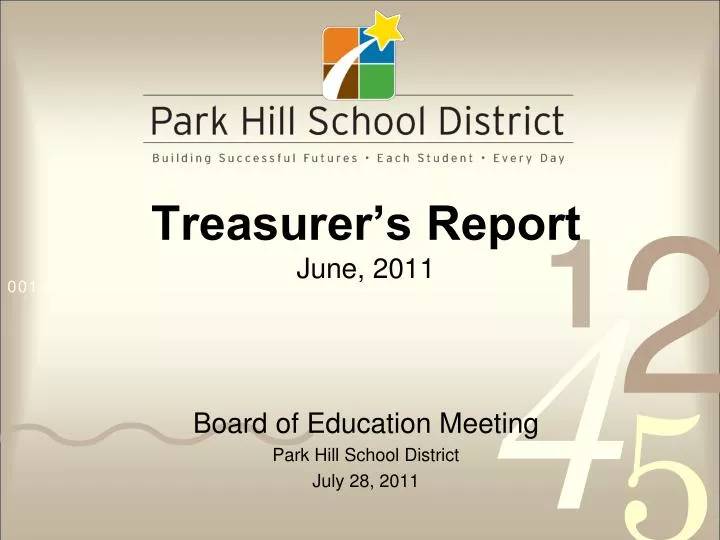 treasurer s report june 2011