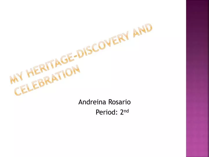 my heritage discovery and celebration