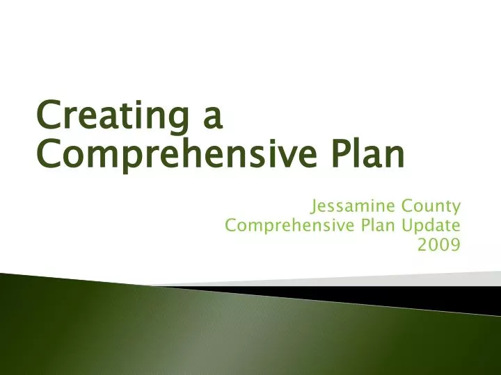 jessamine county comprehensive plan update 2009