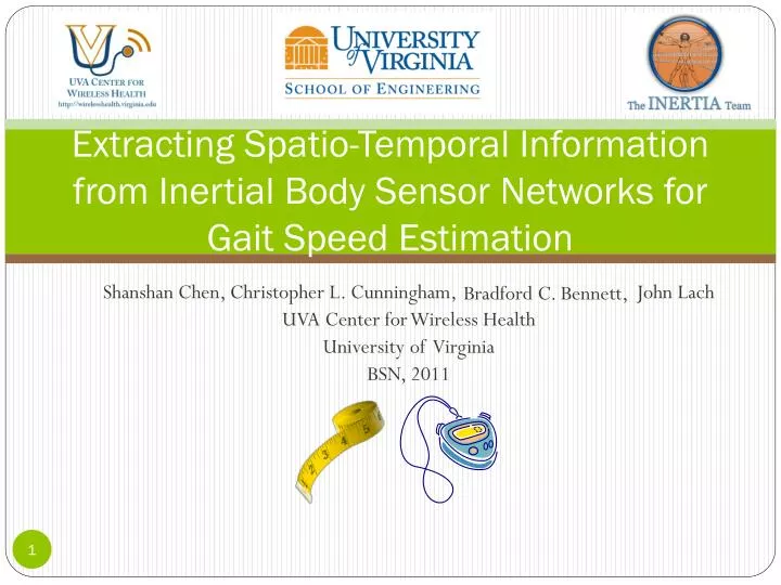 extracting spatio temporal information from inertial body sensor networks for gait speed estimation