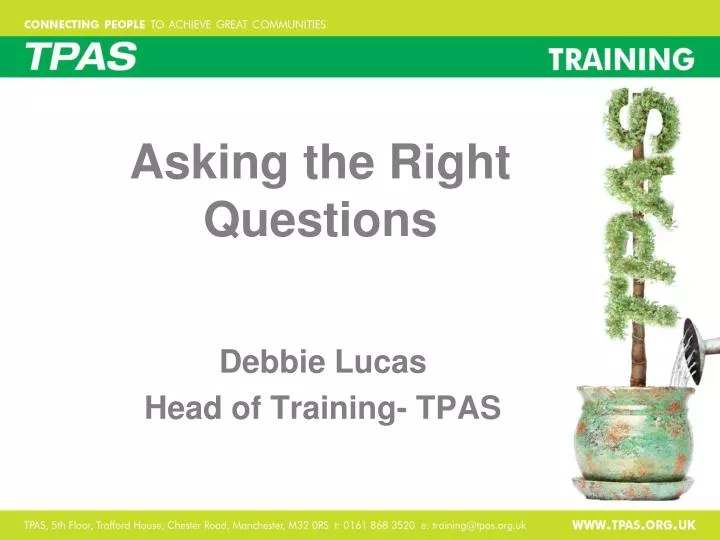 debbie lucas head of training tpas