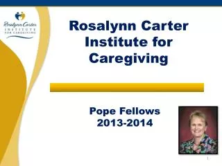 Pope Fellows 2013-2014